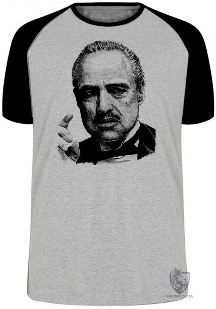 Camiseta adulto ou infantil poderoso chefão the godfather marlon brando