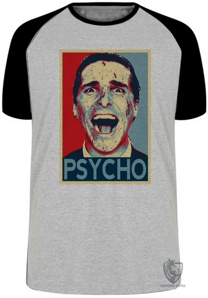 Camiseta adulto ou infantil Psycho Patrick Bateman Christian Bale Imagem