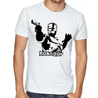 Camiseta adulto ou infantil Robocop policia arma pistola robo - Foto 2