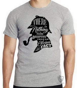 Camiseta adulto ou infantil Sherlock Holmes cachimbo - Foto 2