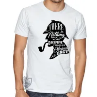 Camiseta adulto ou infantil Sherlock Holmes cachimbo - Foto 3