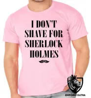 Camiseta adulto ou infantil Sherlock Holmes I don't shave - Foto 4