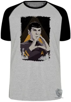 Camiseta adulto ou infantil Spock mãos star trek