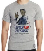 Camiseta adulto ou infantil Spock presidente star trek - Foto 3