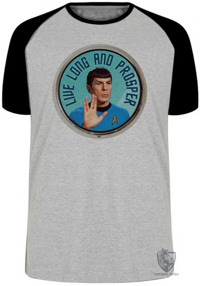 Camiseta adulto ou infantil Spock vida longa e próspera