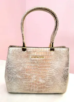 BOLSA - Branca com Detalhes Croco Golden Fenix  - Foto 2