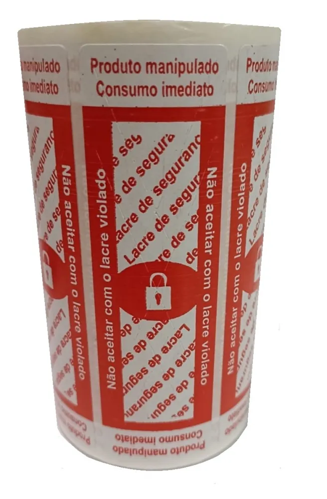Lacre De Segurança Cadeado Vermelho 100x30mm  C/500
