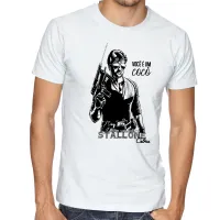 Camiseta adulto ou infantil sylvester stallone rambo Cobra você é um cocô - Foto 2