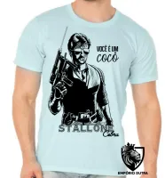 Camiseta adulto ou infantil sylvester stallone rambo Cobra você é um cocô - Foto 5
