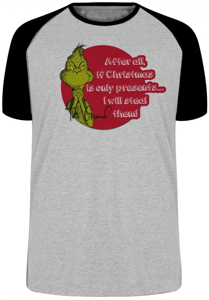 Camiseta adulto ou infantil The Grinch Christmas only presents natal Imagem
