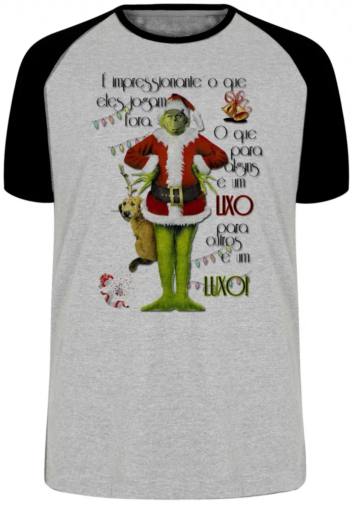 Camiseta adulto ou infantil The Grinch Lixo Luxo natal presentes Imagem