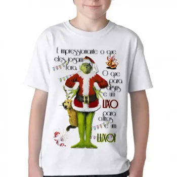 Camiseta adulto ou infantil The Grinch Lixo Luxo natal presentes - Foto 2