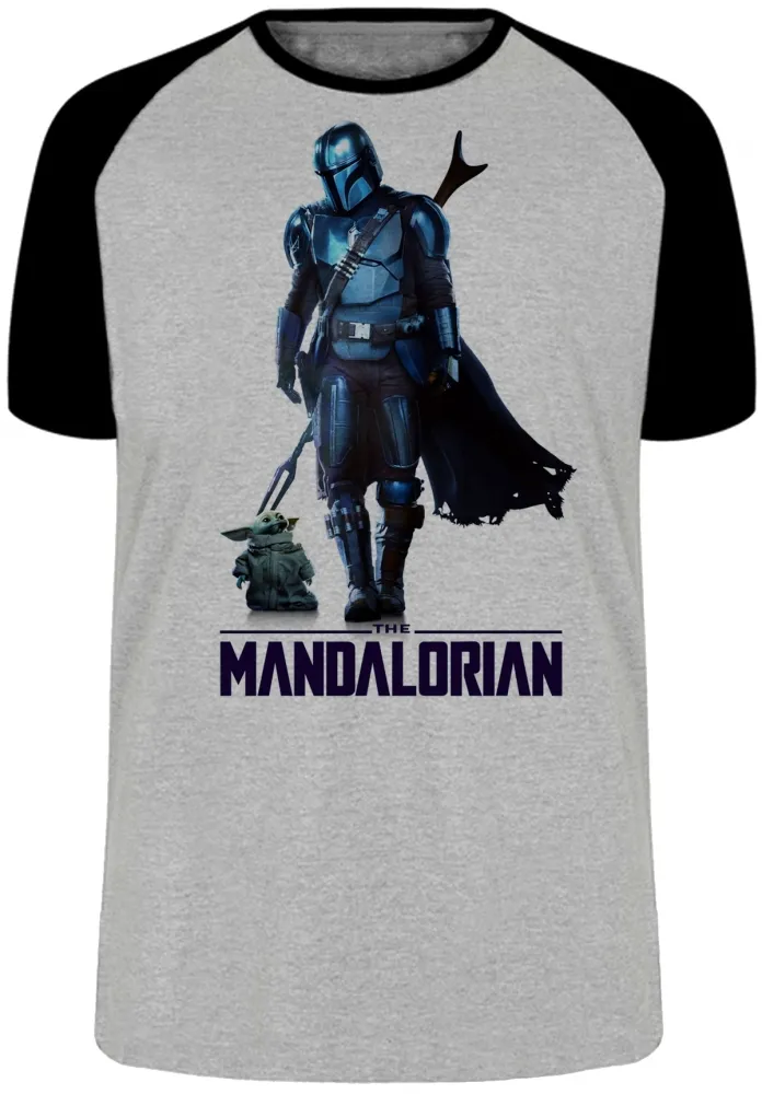 Camiseta adulto ou infantil The Mandalorian andando bebê Yoda Imagem