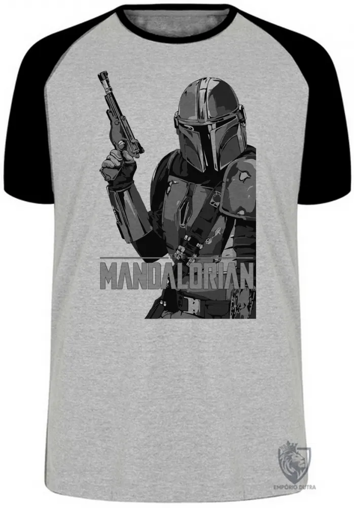 Camiseta adulto ou infantil The Mandalorian arma Imagem