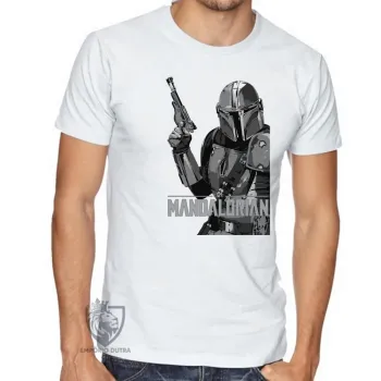 Camiseta adulto ou infantil The Mandalorian arma - Foto 2