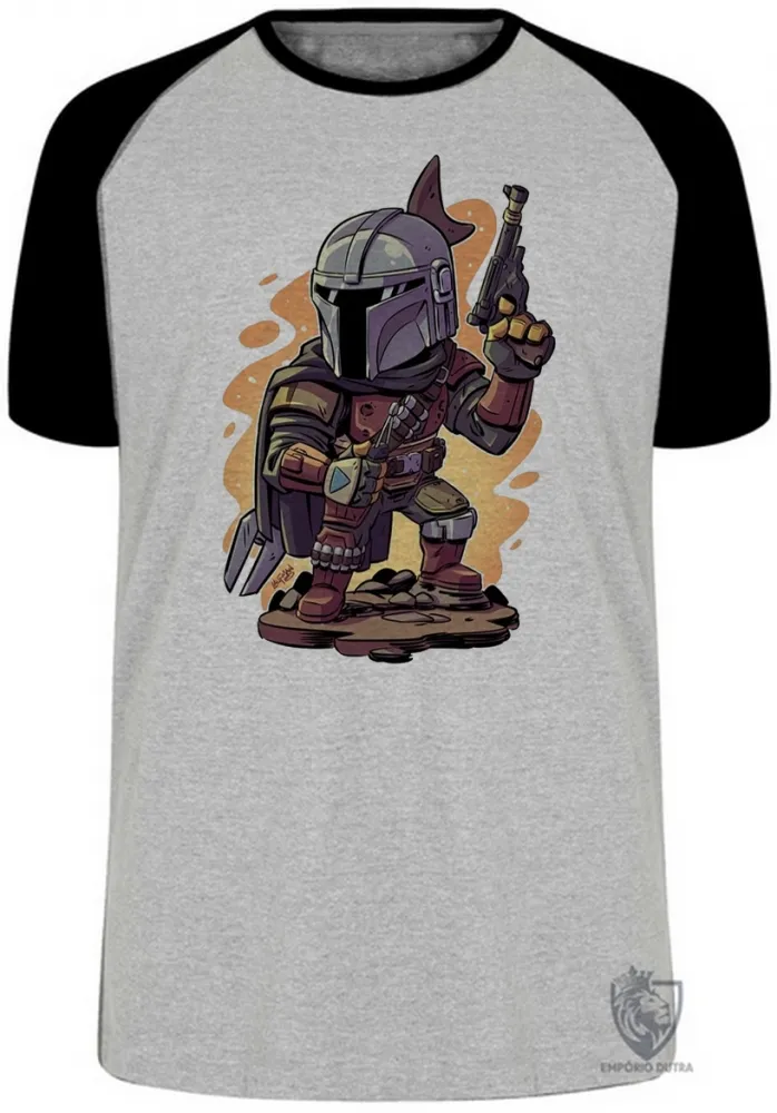 Camiseta adulto ou infantil The Mandalorian desenho