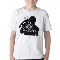 Camiseta adulto ou infantil The Walking Dead Afraid no walkers - Foto 2
