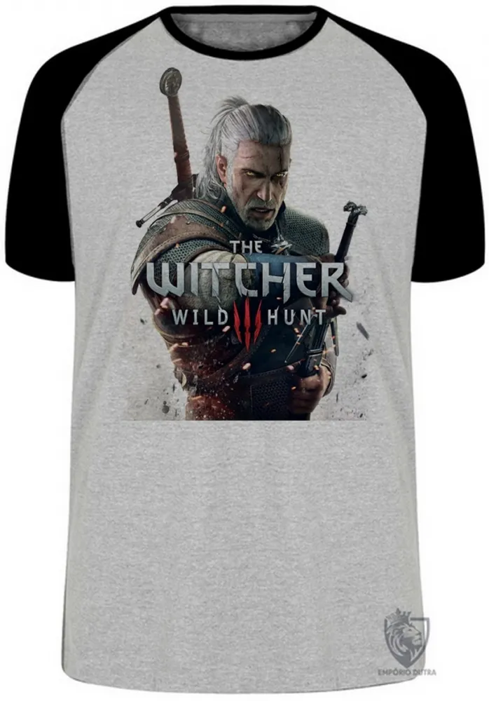 Camiseta adulto ou infantil The Witcher wild hunt jogo game serie seriado Imagem
