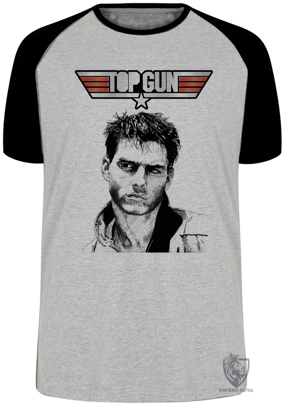 Camiseta adulto ou infantil Top Gun piloto avião