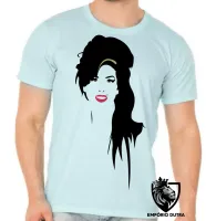 Camiseta adulto ou infantil Amy Winehouse Sorriso rock - Foto 5