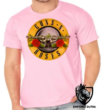 Camiseta adulto ou infantil axl rose guns in roses armas rosas - Foto 2