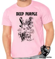 Camiseta adulto ou infantil deep purple smoke in the water rock - Foto 2