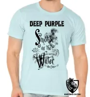 Camiseta adulto ou infantil deep purple smoke in the water rock - Foto 5