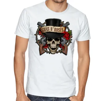 Camiseta adulto ou infantil guns in roses caveira rock in roll - Foto 2