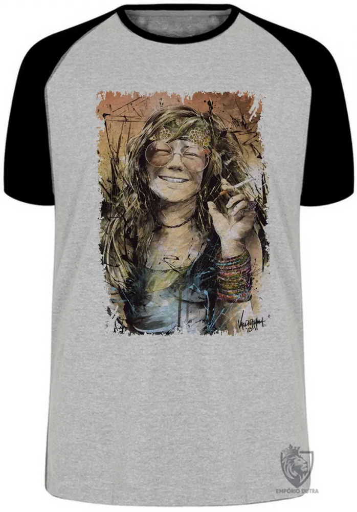 Camiseta adulto ou infantil Janis Joplin woodstock