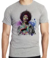 Camiseta adulto ou infantil Jimmy Hendrix colorido rock guitarra - Foto 3