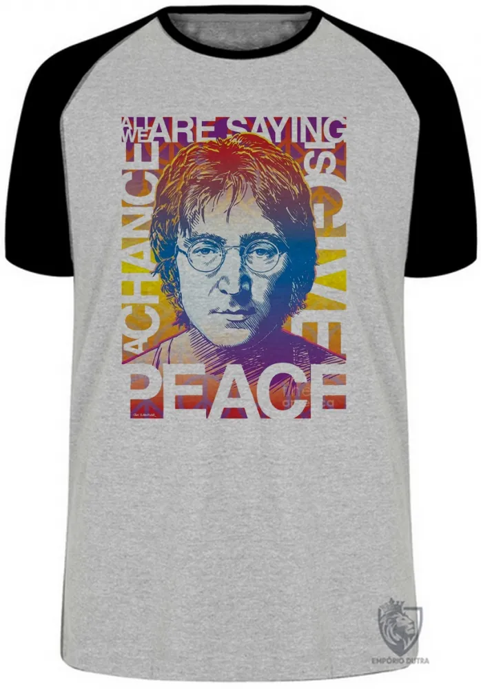 Camiseta adulto ou infantil John Lennon peace