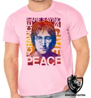 Camiseta adulto ou infantil John Lennon peace - Foto 4