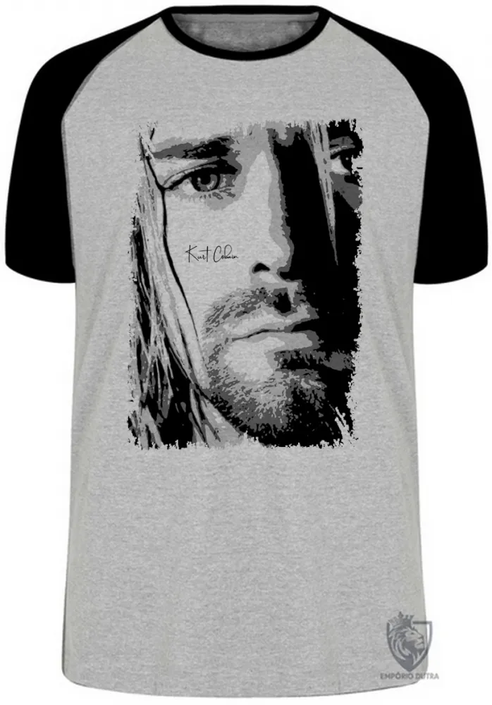 Camiseta adulto ou infantil Kurt Cobain face