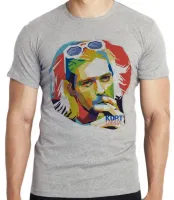 Camiseta adulto ou infantil Kurt Cobain nirvana smoking colorido - Foto 3
