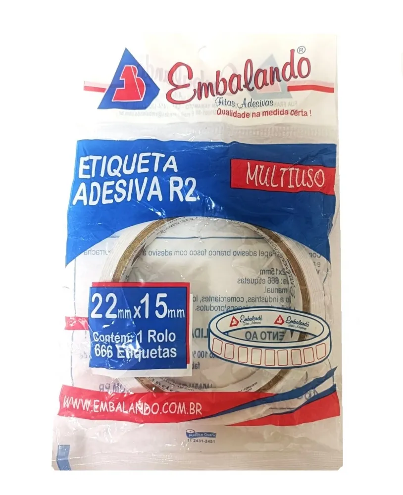 Etiqueta Manual R2 2,2x1,5cm  c/666