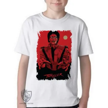 Camiseta adulto ou infantil Michael Jackson Thriller - Foto 2