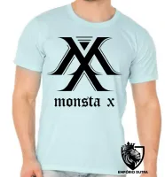 Camiseta adulto ou infantil monsta x k pop bts banda koreana musica - Foto 5