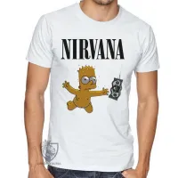 Camiseta adulto ou infantil Nirvana Bart Simpsons dolar - Foto 2