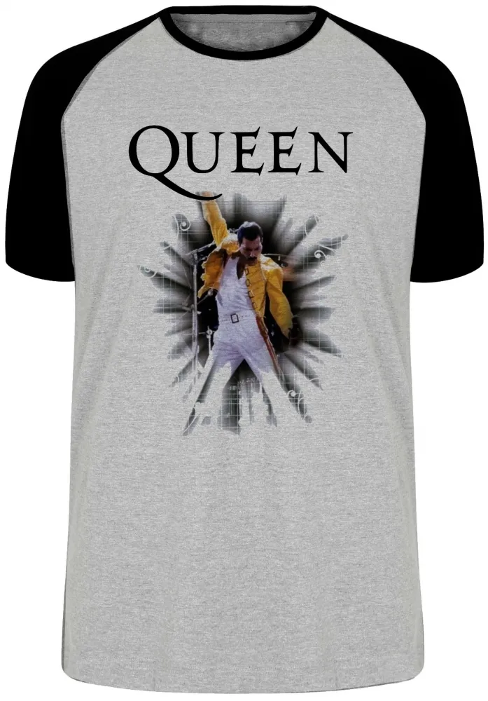 Camiseta adulto ou infantil queen Freddie Mercury cantor banda rock