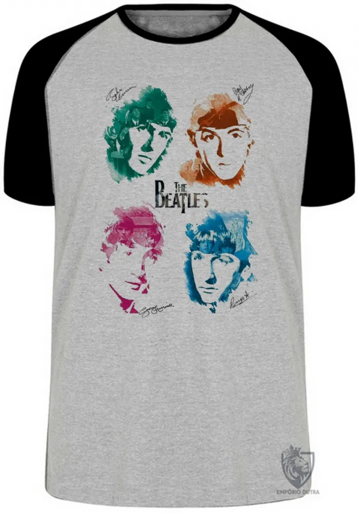 Camiseta adulto ou infantil The Beatles assinaturas
