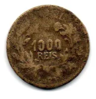 1927 - 1000 Réis - Falsa de Época - Moeda Brasil