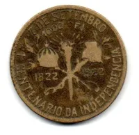 1922 - 1000 Réis - ERRO: Delaminação - Moeda Brasil