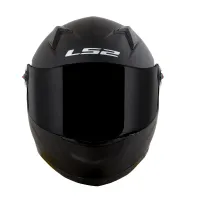 CAPACETE LS2 FF358 CLASSIC MONOCOLOR PRETO FOSCO - Foto 3