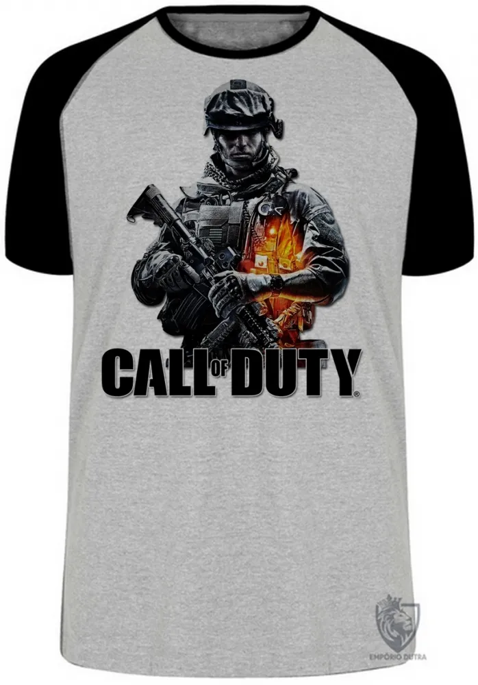 Camiseta adulto ou infantil Call of Duty soldado jogo game
