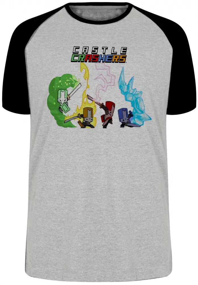 Camiseta adulto ou infantil Castle Crashers jogo game espada