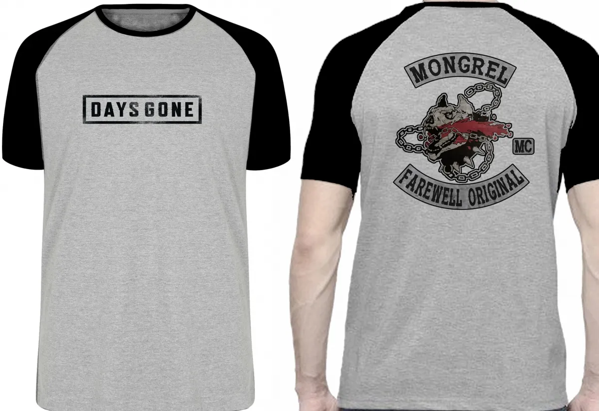 Camiseta adulto ou infantil Days Gone game moto harley