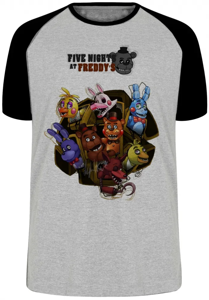 Camiseta adulto ou infantil Five Night at Freddys personagens Imagem