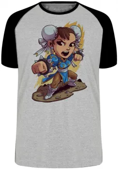 Camiseta adulto ou infantil chun li street figther game