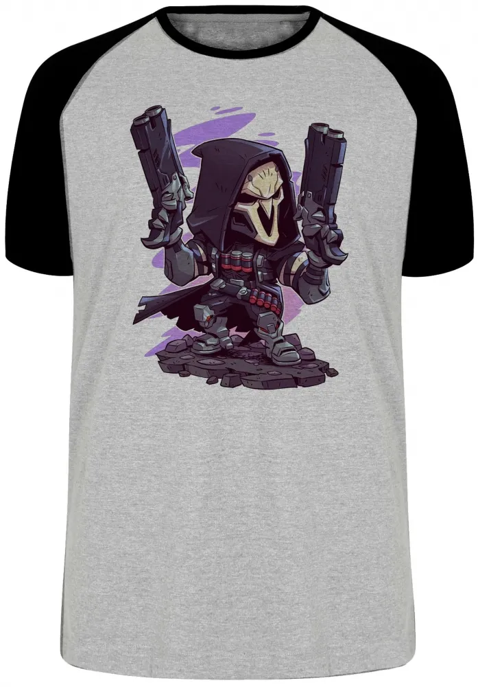 Camiseta adulto ou infantil reaper Overwatch jogo game