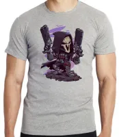 Camiseta adulto ou infantil reaper Overwatch jogo game - Foto 4